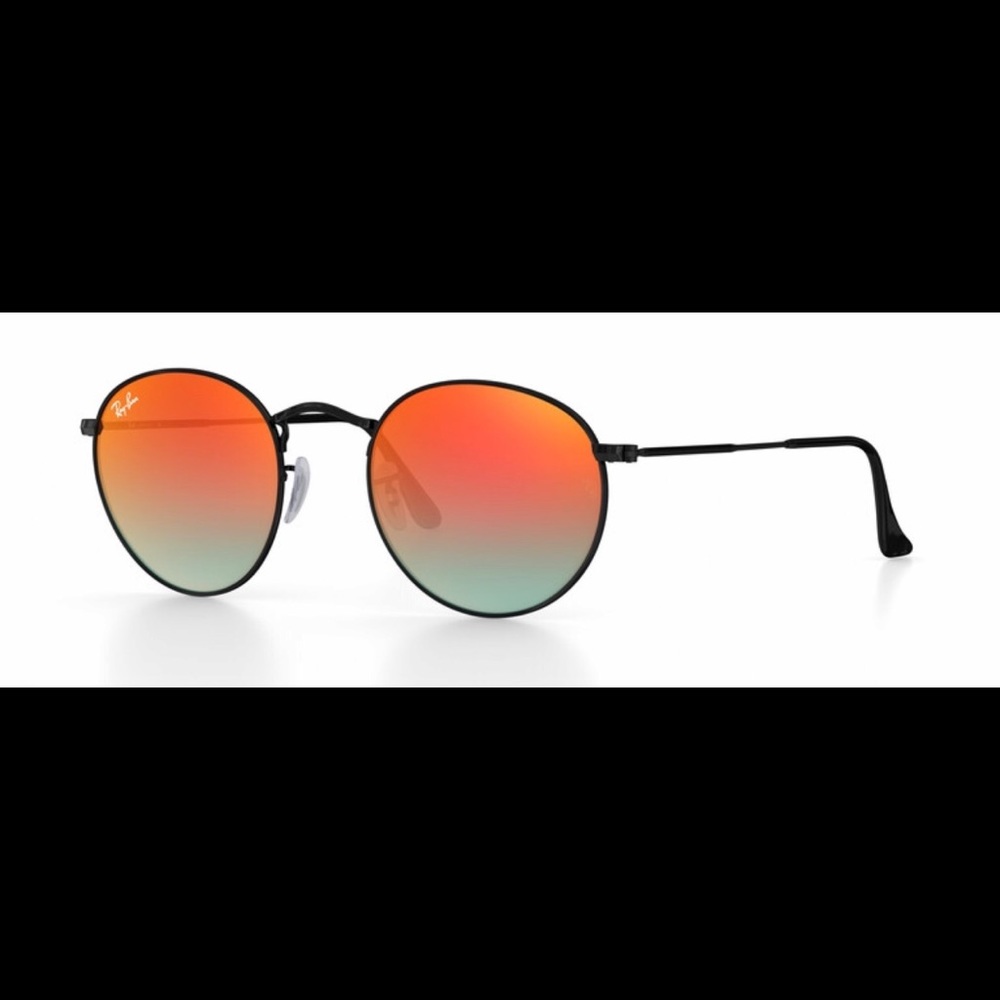 Ray-Ban Round Sunglasses Red Lens w/ Black Frame